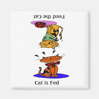 Voed de kat magneet
