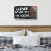 Voed de Pigeons NYC New York Fotografie niet aan Canvas Afdruk (Insitu (Slaapkamer))