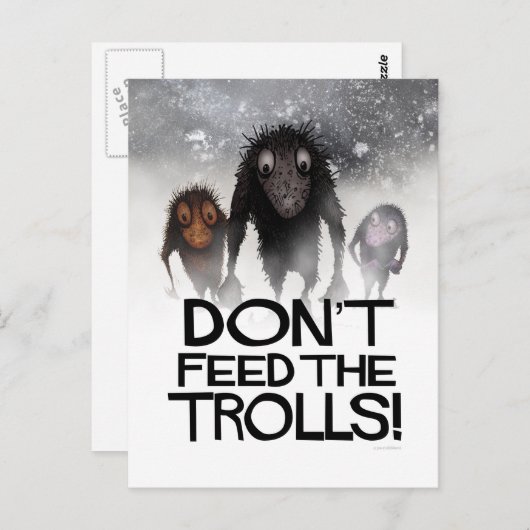 Voed de Trolls Funny Monster Internet Troll niet a Briefkaart (Voorkant / Achterkant)