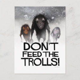 Voed de Trolls Funny Monster Internet Troll niet a Briefkaart