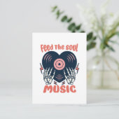 voed de ziel muziek briefkaart (Staand voorkant)