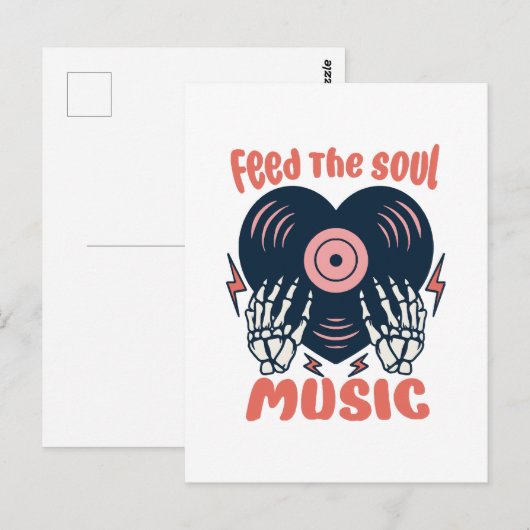 voed de ziel muziek briefkaart (Voorkant / Achterkant)