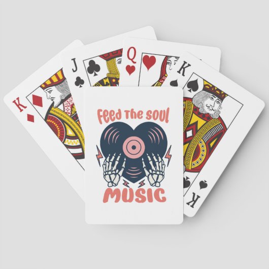 voed de ziel muziek pokerkaarten (Achterkant)