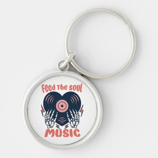 voed de ziel muziek sleutelhanger (Voorkant)