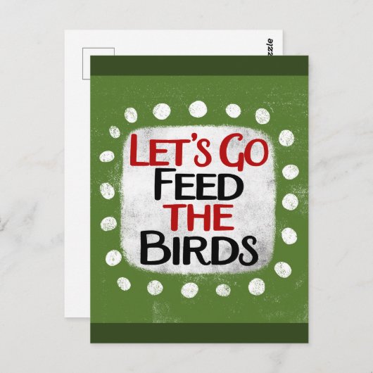 Voed het Briefkaart van de vogels (Voorkant / Achterkant)