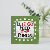 Voed het Wenskaart van de vogels Kaart (Staand voorkant)