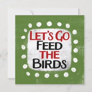 Voed het Wenskaart van de vogels Kaart