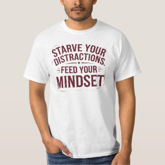Voed je discipline Motivatie Gezegde T-shirt