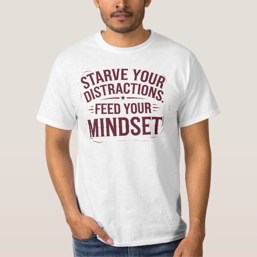 Voed je discipline Motivatie Gezegde T-shirt (Voorkant)