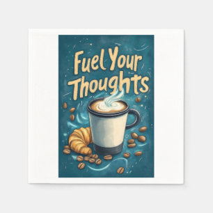 Voed je gedachten met koffie en creativiteit servet