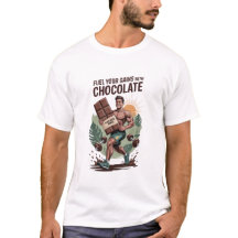 Voed je winst met chocolade T-shirt Funny Vegan