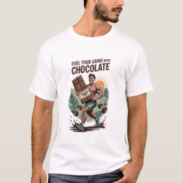 Voed je winst met chocolade T-shirt Funny Vegan