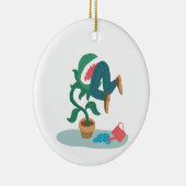 voed me met de vlinderval keramisch ornament (Rechts)