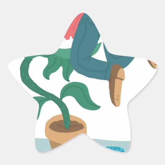 voed me met de vlinderval ster sticker (Voorkant)
