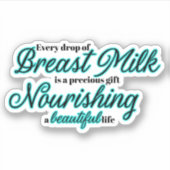 Voedende borstvoeding Quote sticker (Voorkant)