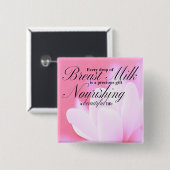 Voedende borstvoeding Quote Vierkante Button 5,1 Cm (Voorkant /achterkant)