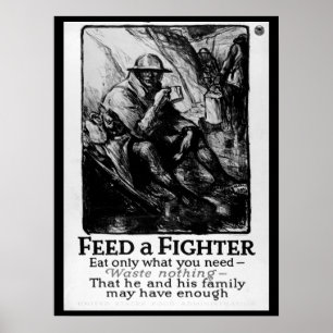 Voeder een vechtster/eet alleen wat jij_War-afbeel Poster