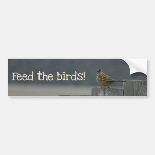 "Voeder voor de vogels" bumpersticker