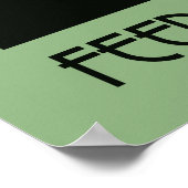 Voeder voor groen en ambergeel poster (Hoek)