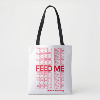 Voeder voor mij Typografie Away Grocery Bag herhal Tote Bag