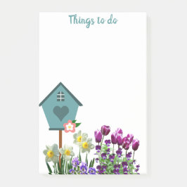 Voederhuis in de bloementeelt post-it® notes