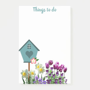 Voederhuis in de bloementeelt post-it® notes