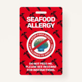 Voedermiddelen Alarmsysteem Rood waarschuwingsbord Badge (Voorkant)