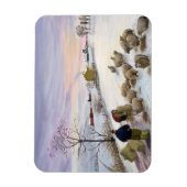 Voederschapen in de winter magneet (Verticaal)