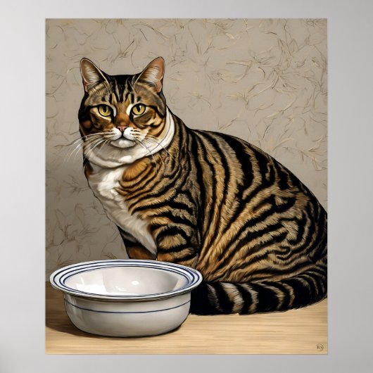 Voedertijd? - Cat Art Print (Voorkant)