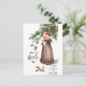 Voedervogels in de sneeuw briefkaart (Staand voorkant)