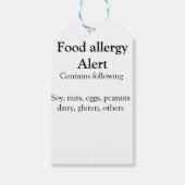 Voeding allergie Alarm voeg tekst toe voedselitems Cadeaulabel (Voorkant)