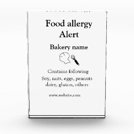 Voeding allergie Alarm voeg tekst toe voedselitems Fotoblokken