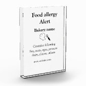 Voeding allergie Alarm voeg tekst toe voedselitems Fotoblokken (Links)