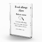 Voeding allergie Alarm voeg tekst toe voedselitems Fotoblokken (Rechts)
