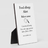 Voeding allergie Alarm voeg tekst toe voedselitems Fotoplaat (Zijkant)