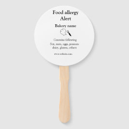 Voeding allergie Alarm voeg tekst toe voedselitems Handwaaier