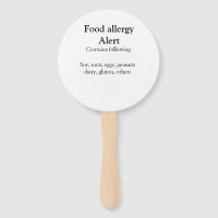 Voeding allergie Alarm voeg tekst toe voedselitems