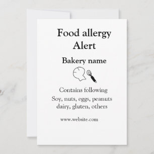 Voeding allergie Alarm voeg tekst toe voedselitems Kaart