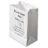 Voeding allergie Alarm voeg tekst toe voedselitems Medium Cadeauzakje (Voorkant Gekanteld)