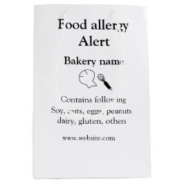 Voeding allergie Alarm voeg tekst toe voedselitems Medium Cadeauzakje