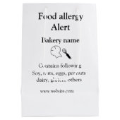 Voeding allergie Alarm voeg tekst toe voedselitems Medium Cadeauzakje (Achterkant)