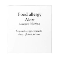 Voeding allergie Alarm voeg tekst toe voedselitems