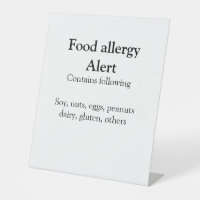 Voeding allergie Alarm voeg tekst toe voedselitems