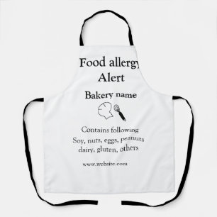 Voeding allergie Alarm voeg tekst toe voedselitems Schort