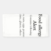 Voeding allergie Alarm voeg tekst toe voedselitems Spandoek (Horizontaal)