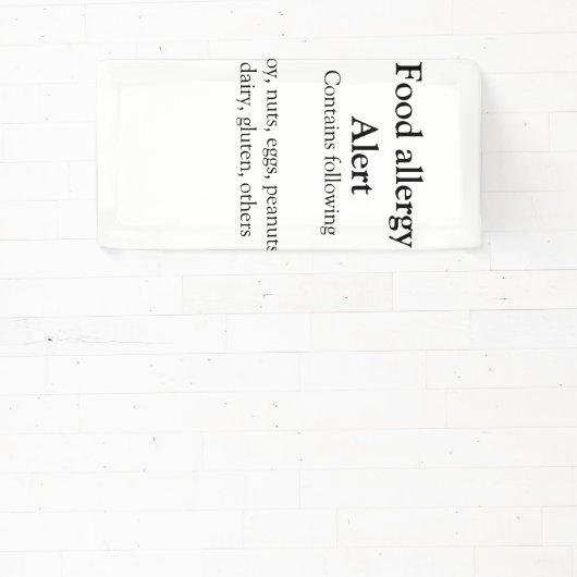 Voeding allergie Alarm voeg tekst toe voedselitems Spandoek (Insitu)