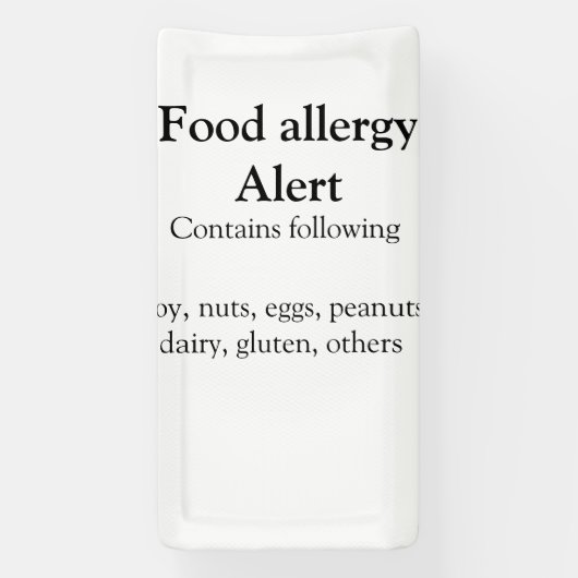 Voeding allergie Alarm voeg tekst toe voedselitems Spandoek (Verticaal)