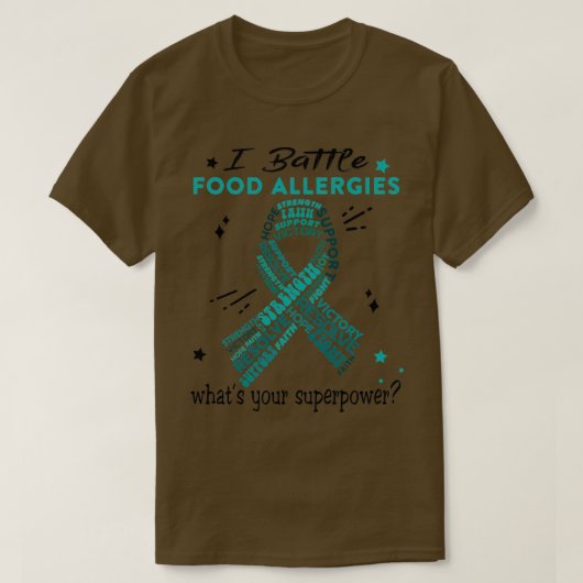 Voeding Allgies Warrior, ik vecht tegen voedselall T-shirt (Design voorkant)