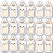 Voeding Baby Melkfles Baby shower Decoratie Sticker (Voorkant)