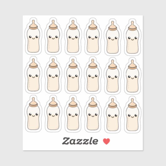 Voeding Baby Melkfles Baby shower Decoratie Sticker (Vel)